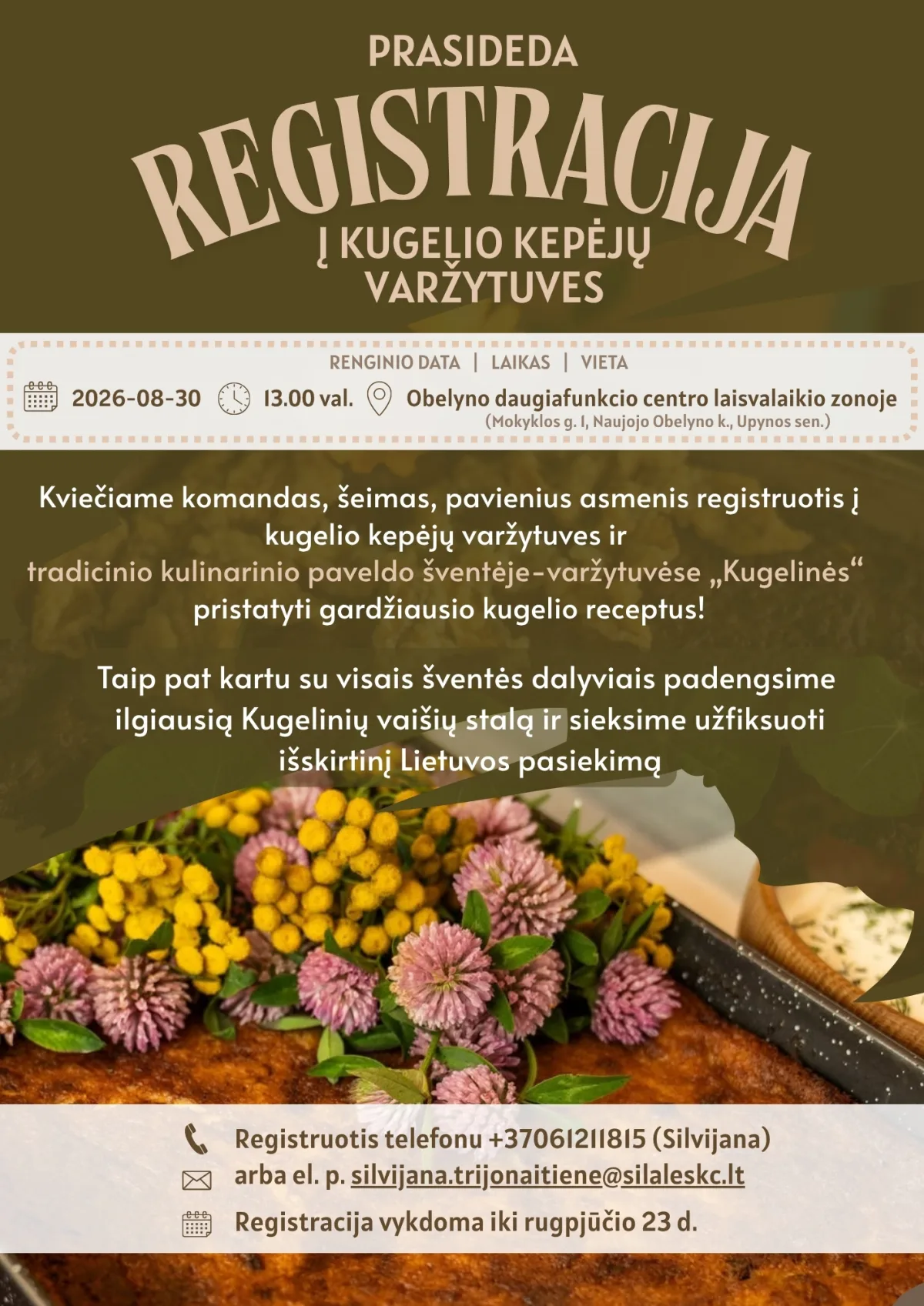 TRADICINIO KULINARINIO PAVELDO ŠVENTĖ–VARŽYTUVĖS „KUGELINĖS“