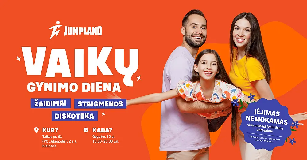 Vaikų gynimo diena JUMPLAND Klaipėdoje