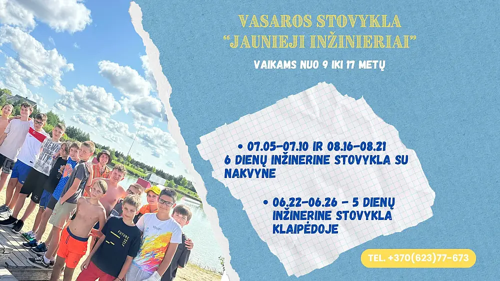 Vasaros stovykla 'Jaunieji inžinieriai' 2026