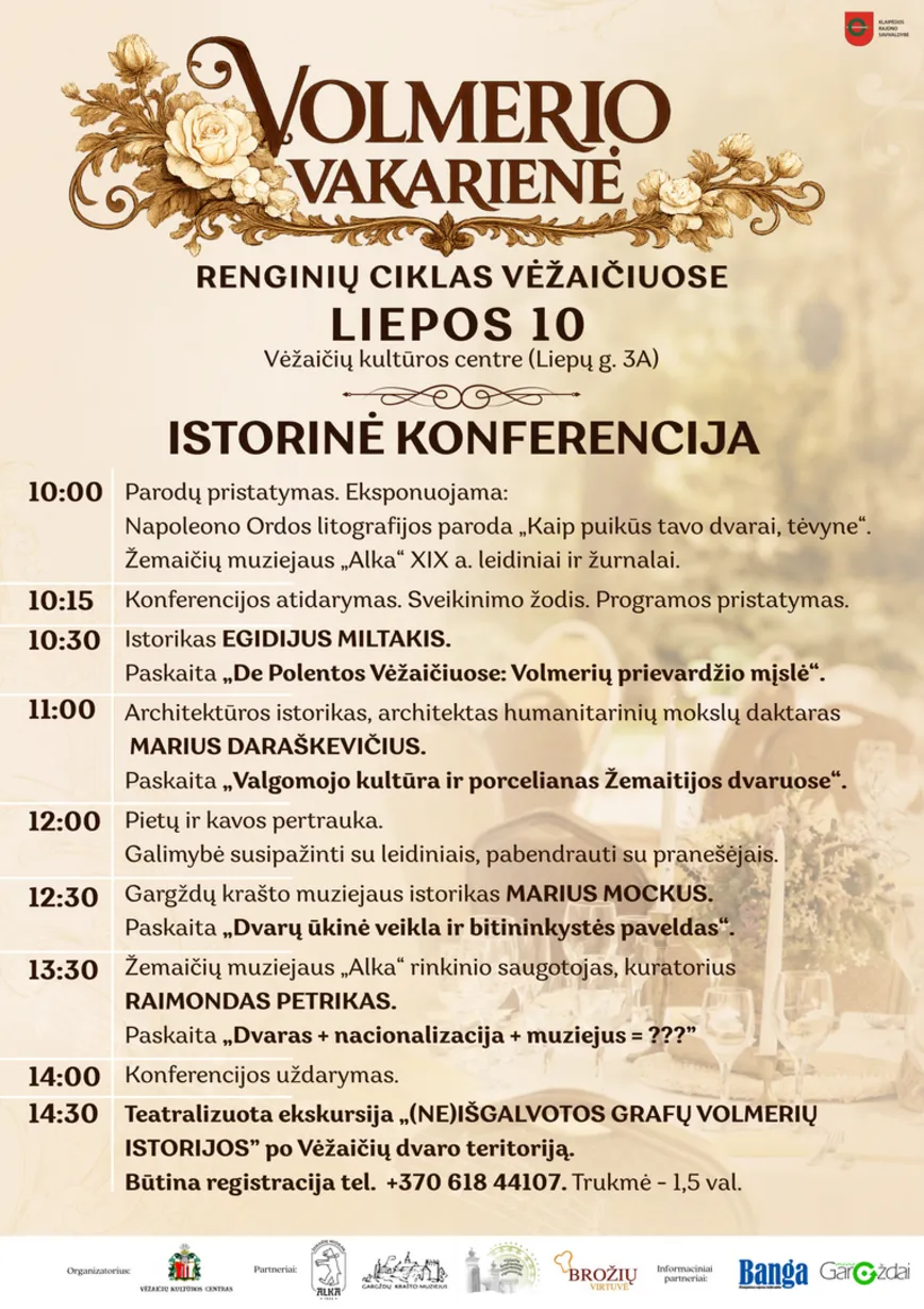 Volmerio vakarienė. Renginių ciklas Vėžaičiuose.