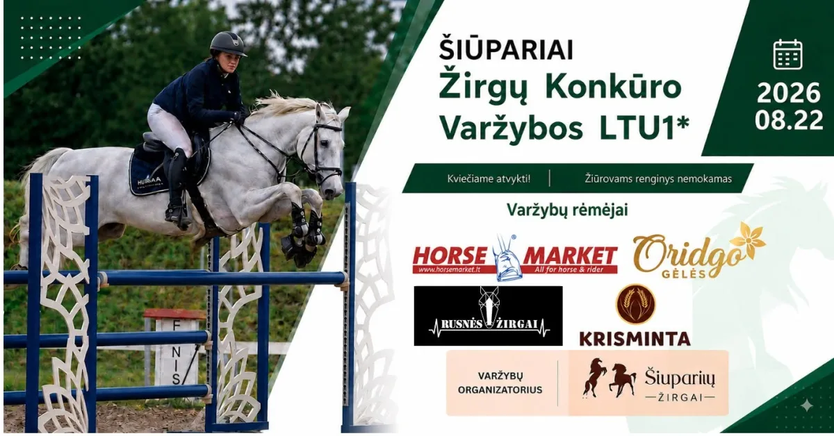 Žirgų konkūrų varžybos Šiūpariuose
