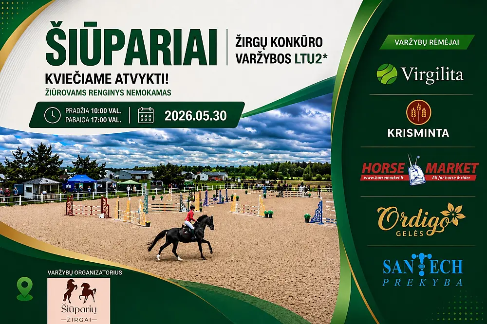 Žirgų konkūrų varžybos Šiūpariuose
